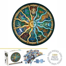 1000pcs 12 Constellation Palace Jigsaw Puzzles for Adults Home Decor Games Family Fun Floor Puzzles Educational Toys for Kids