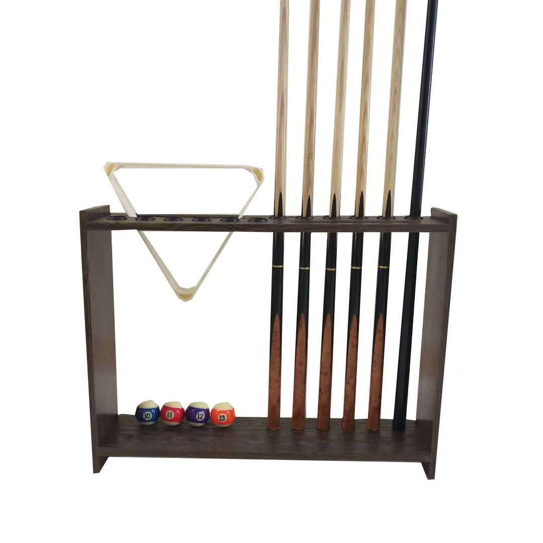 Solid Wood XL Size Porous Billiard Bar Rack Advanced Sensory Cue Storage Display Rack for Pool Club Cue Rest