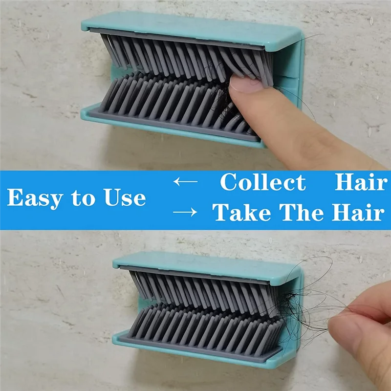 Recogedor de cabello, trampa para el cabello para desagüe de ducha, recolector de cabello, material de silicona, fácil de atrapar el cabello (blanco)