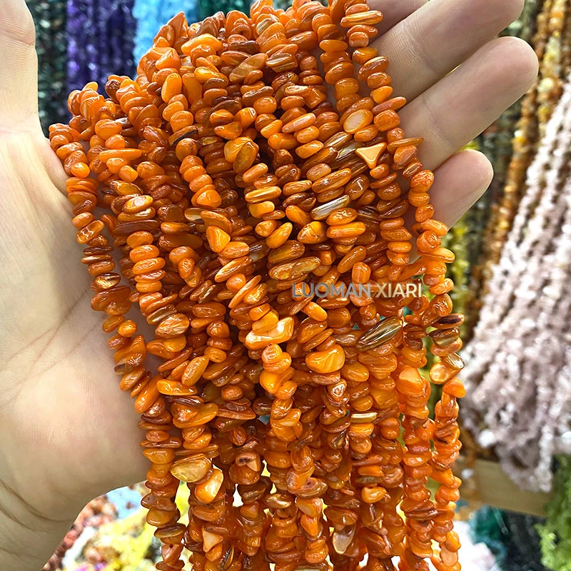 Wholesale 30inch 5-8mm Irregular Natural Shell Violet Color Loose Spacer Bead for Jewelry Making Diy Bracelet Charms Accessories