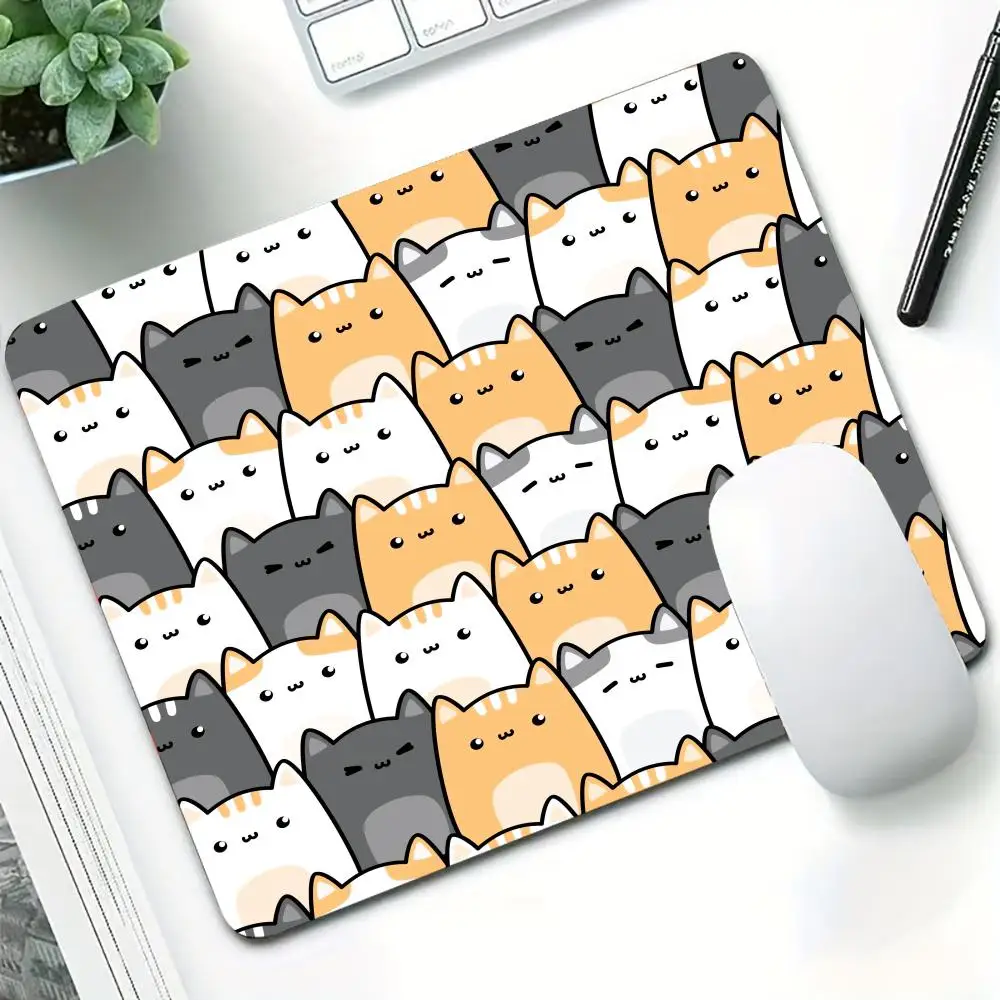

Cute Cat Mouse Pad 40X45cm Large Size Square Computer Offices Game Table Mats Rubber Anti-slip Mousepads Small Decor Desk Pads