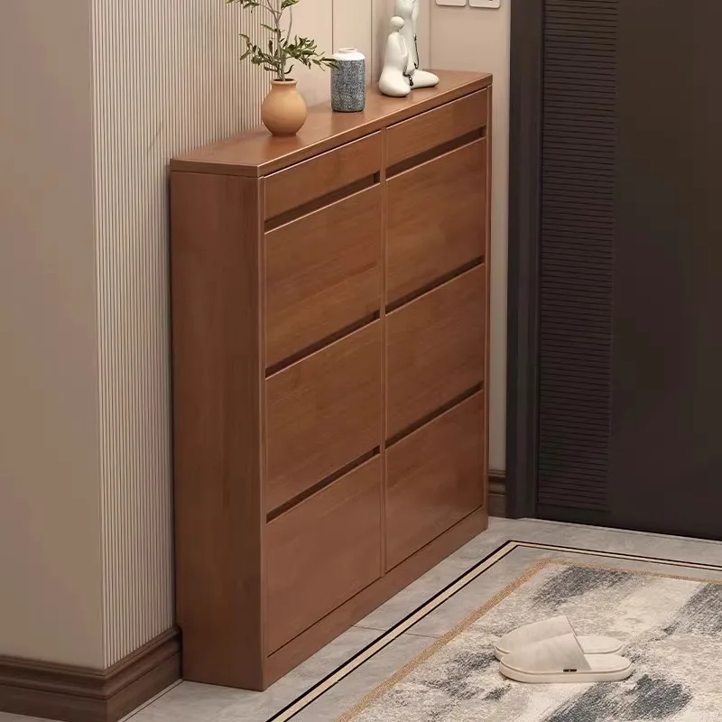 

Dust Cover High Shoe Cabinet Ultra Thin Design Solid Wood Shoe Cabinet Space Saving Modern Armario De Zapatos Furniture For Home