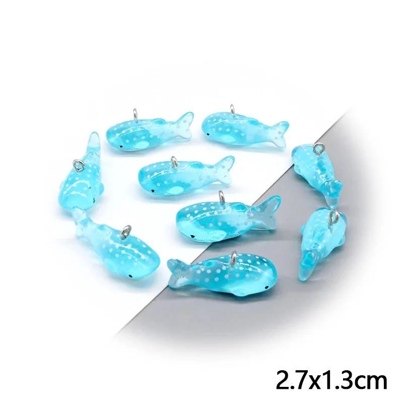 50pcs Kawaii Mini Small Shark Resin Charms Bulk Wholesale Ocean Animal Pendants Diy For Earring Bracelet Necklace Jewelry Make