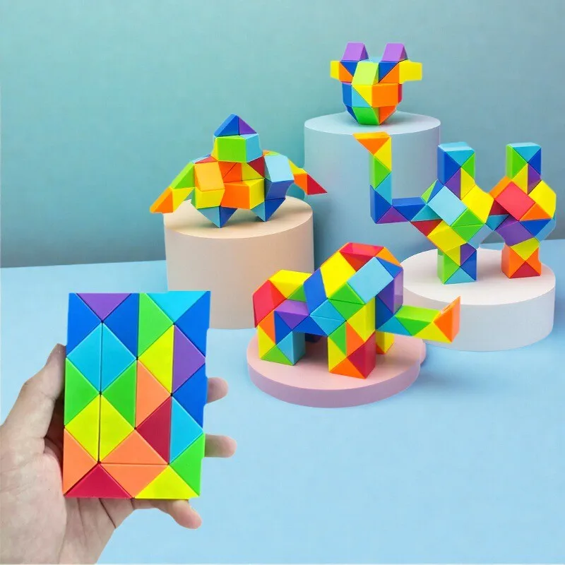Cube Magique Serpent Multicolore Puzzle