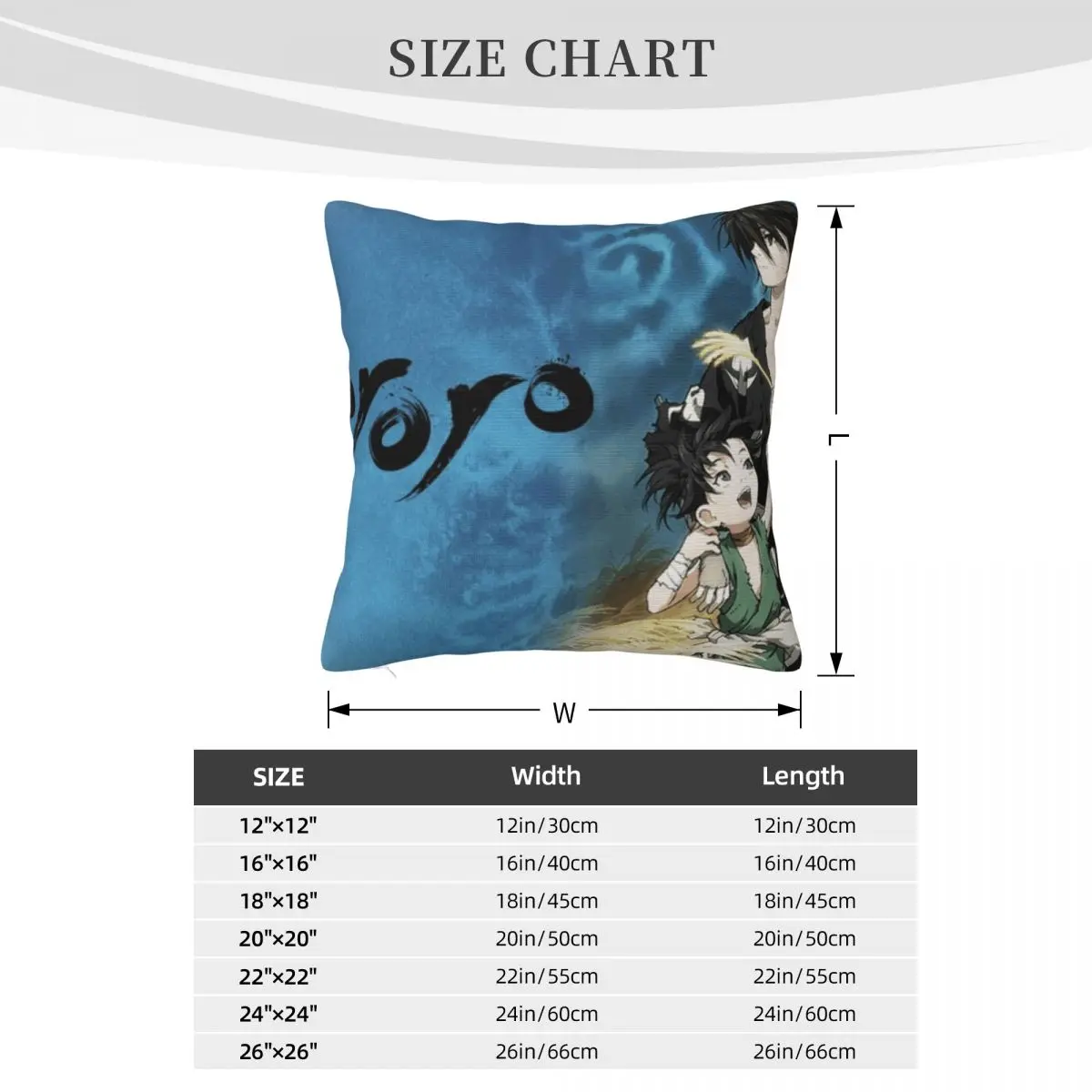 Dororo 00919 الوسائد الألواح الأمامية وسادة السفر Dakimakura كيس وسادة غطاء وسادة #5