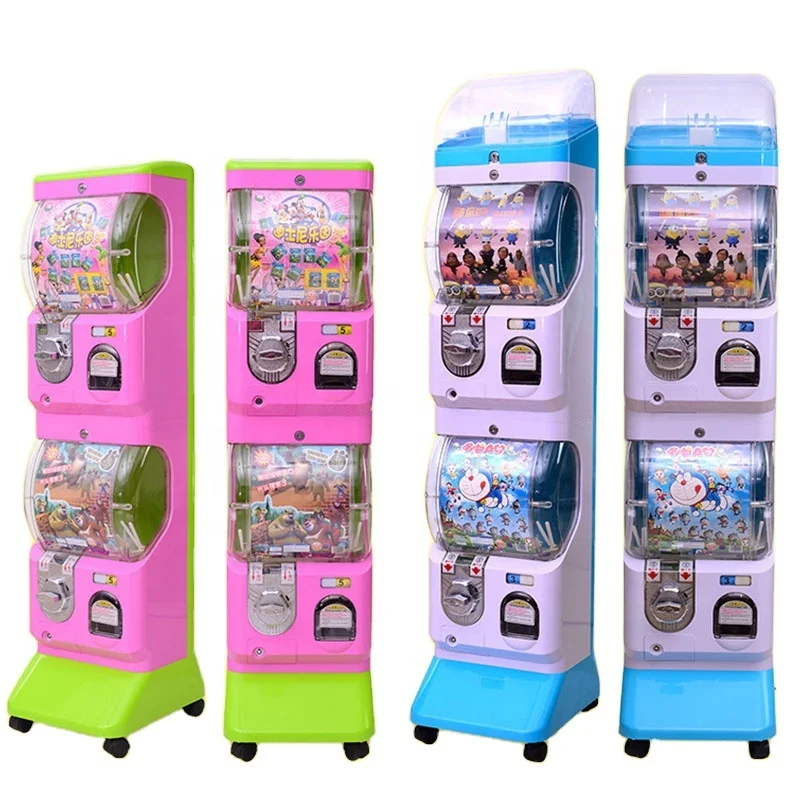 Hight Quality Electronic Coin Operated Double-layer Kids Gumball Capsule Gashapon Machine Toy Vending Machine