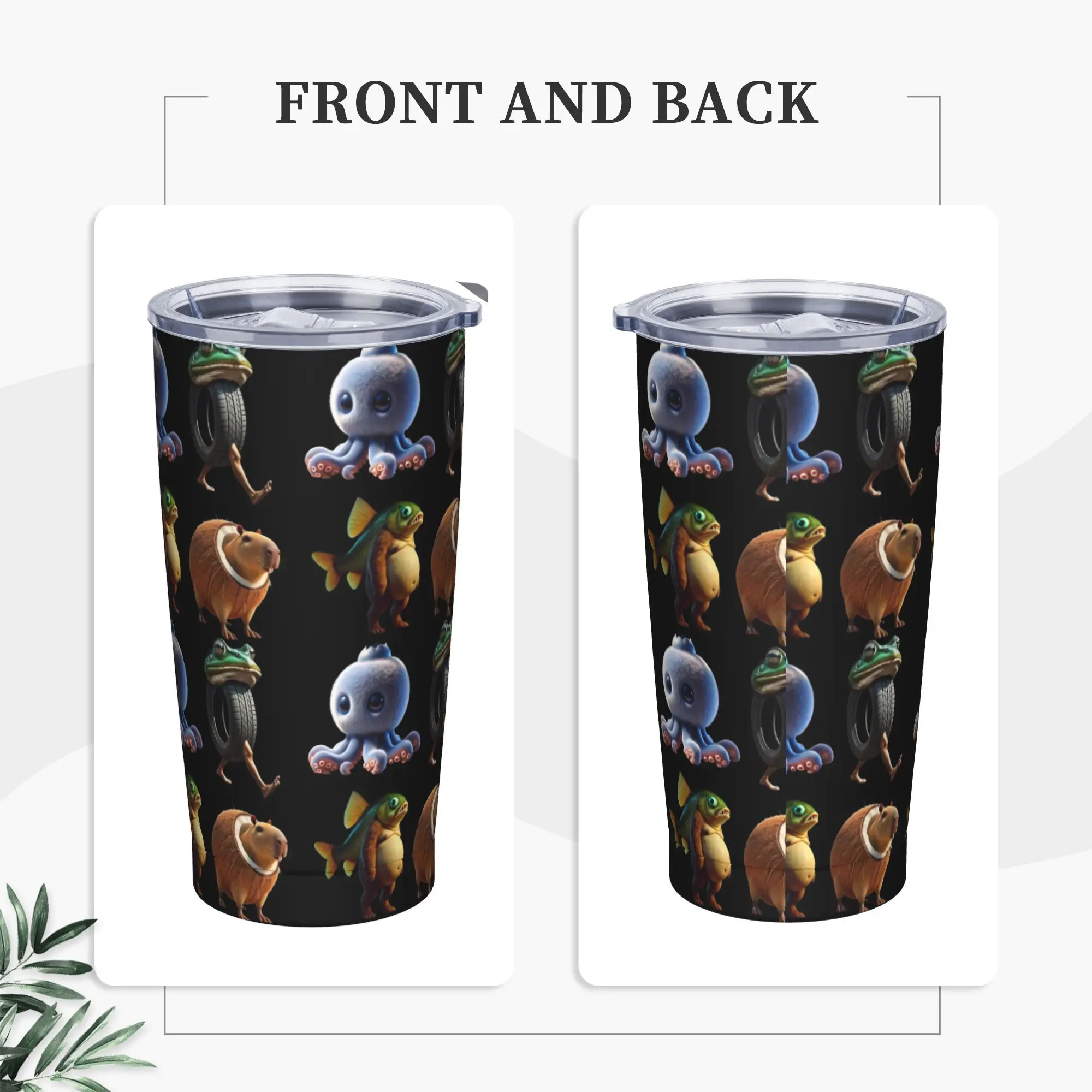 Italian Brainrot Pack Tumbler Vacuum Insulated  Coffee Cups Stainless Steel Office Home Mug Spill Proof, 20oz