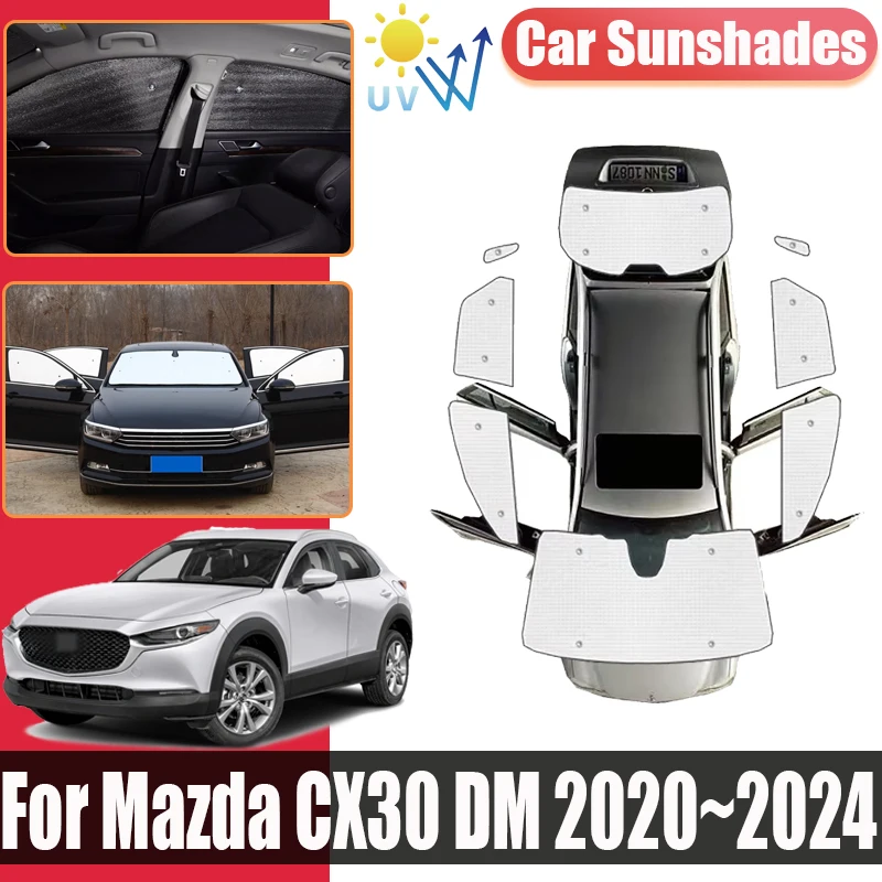 

Auto Sunshades For Mazda CX 30 CX-30 CX30 DM Accessories 2020 2021~2024 Car Covers Full Coverage Sunshade Privacy Blocks Anti-UV