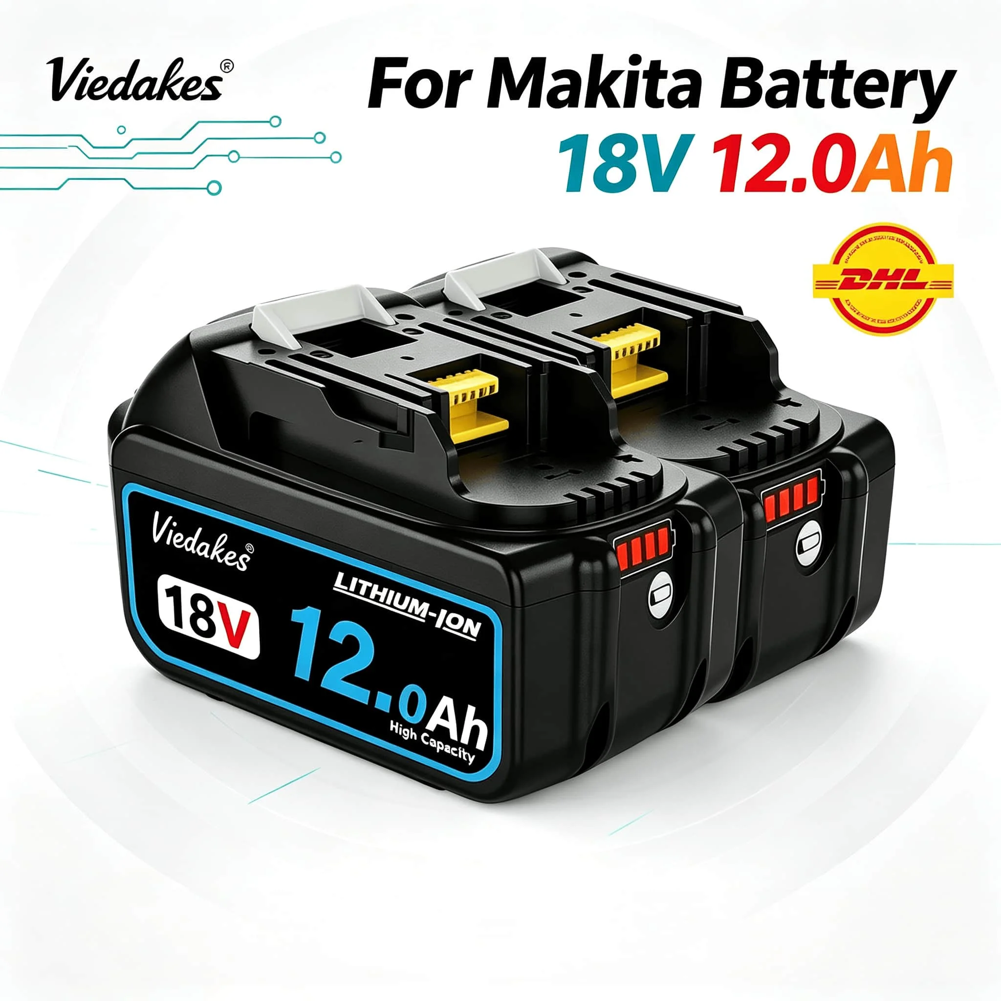 ✅12.0Ah LXT Battery Replacement For Makita 18V BL1860 BL1860B Suit DDF487 DHP487 Household & Construction Power Drills