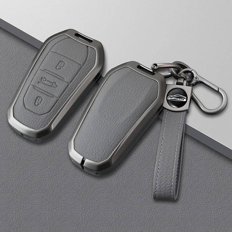 

Metal Leather Car Smart Remote Key Case Cover For DS DS7 DS5 DS6 DS9 New Energy DS4 Dias Shell Accessories