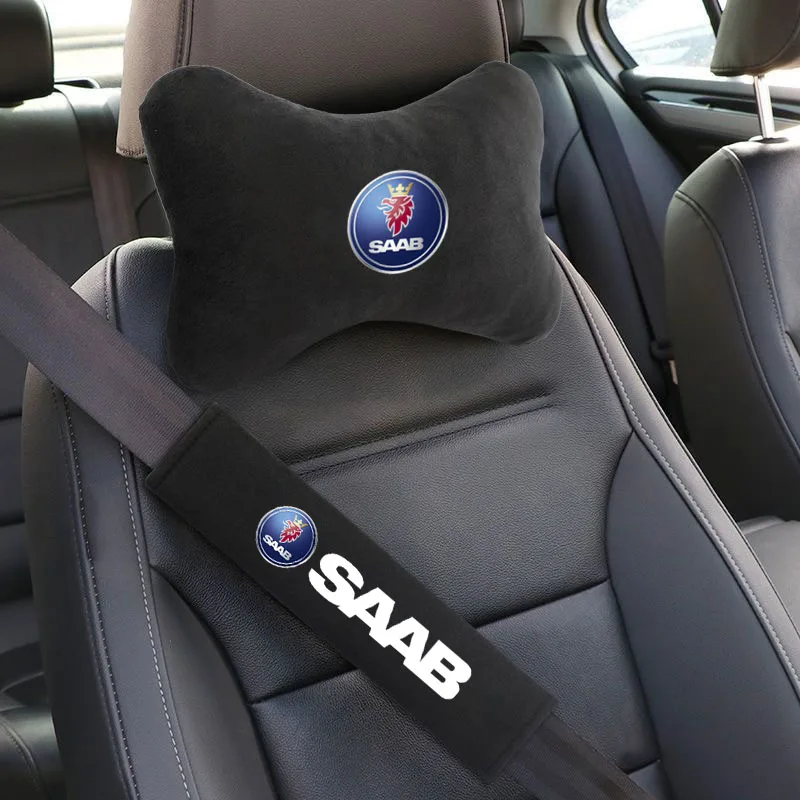 For SAAB 93 Tuning 95 9 3 9 5 SAAB 9-3 9-5 900 9000 Car Headrest Neck Support Seat Soft Neck Pillow Auto Accessories