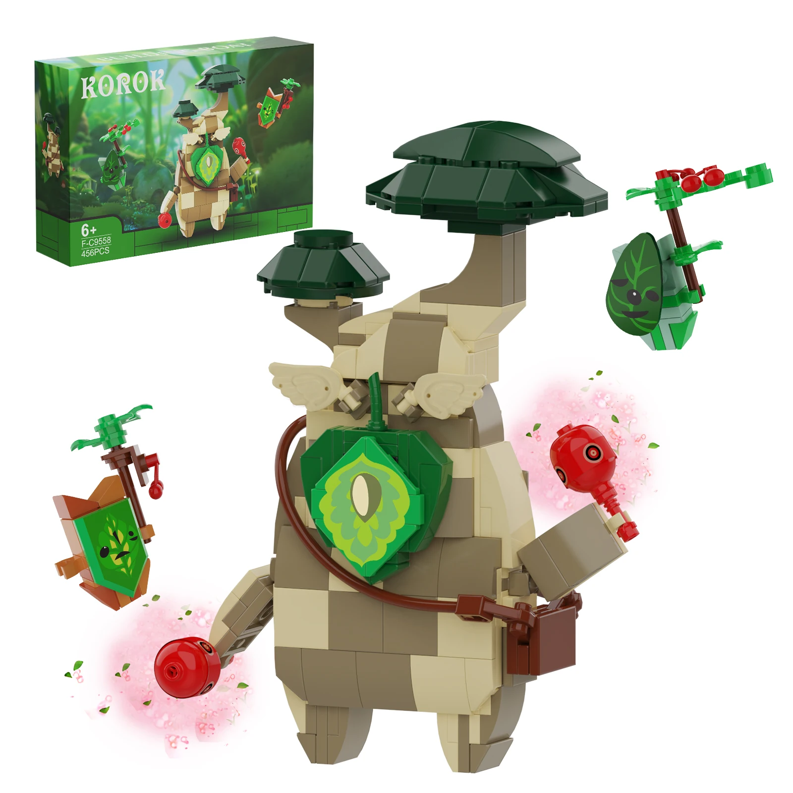 BuildMoc BOTW Korok Yahaha King Building Blocks Set For Zeldaed Action Figures Great Idea Toy For Children Fans Kids Adults Gift