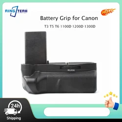 Camera Battery Grip for Canon 1100D T3 T5 T6 1200D 1300D Dual LP-E10 Battery Holder Anti-slip Vertical Shooting Grip