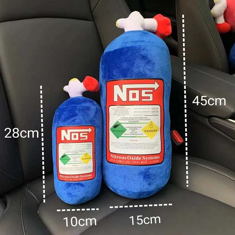 NOS подушка для головы бутылки с азотом, подушка-качалка, имитация цилиндра из оксида азота, плюшевые игрушки, мягкая подушка для талии NOS