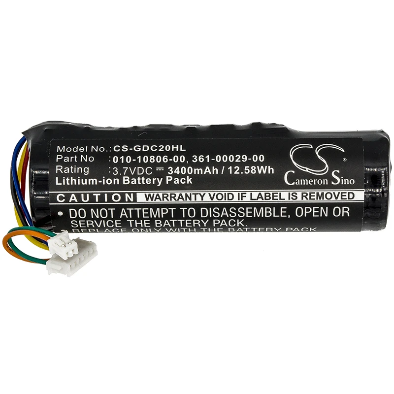 GreenBatteryPowerCameronSino 3400mAh 3.7V 12.58Wh Dog Collar Li-ion Battery for Garmin DC20,010-10806-00,361-00029-00,AC00-12542