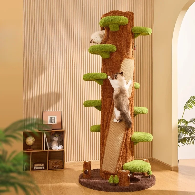 

Cat climbing frame Large tree jumping platform Integrated cat rack