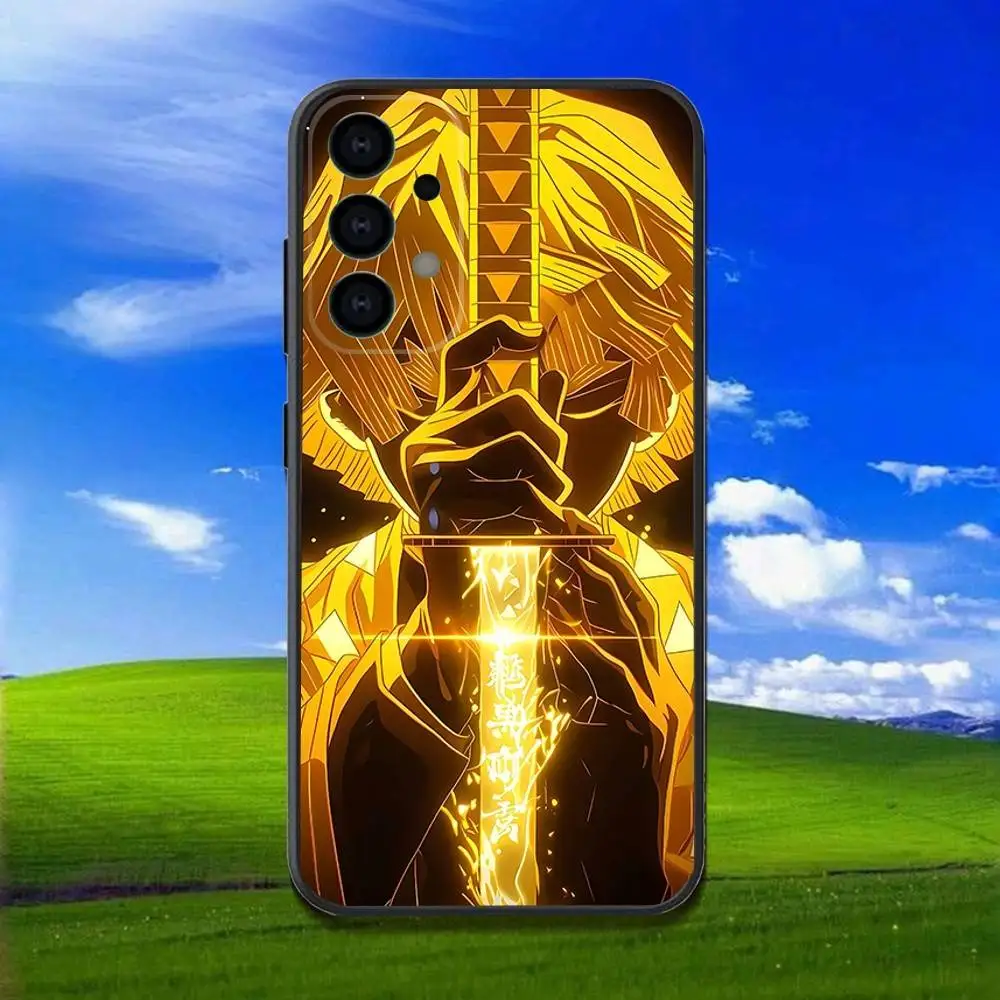 Capa de telefone anime z-zenitsu a-agatsuma para samsung galaxy a13, a21s, a22, a31, a32, a52, a53, a71, a80, concha preta macia