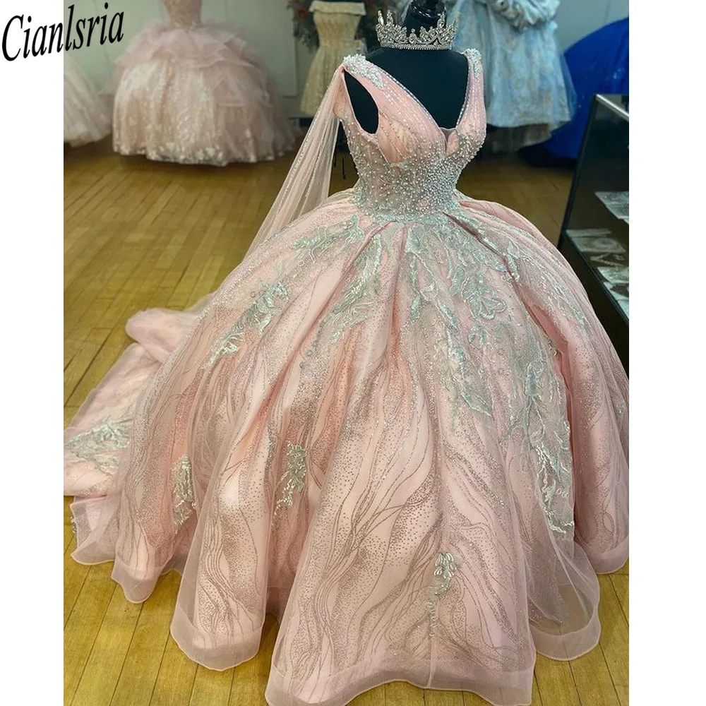 Vestidos de quinceañera 2022, vestido de baile con hombros descubiertos, apliques con flores en 3D, vestido dulce 16