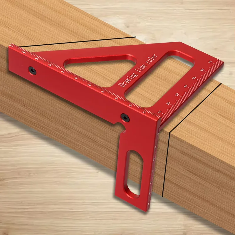 

1Pc Woodworking Square Protractor Aluminum Alloy Miter Triangle Ruler High Precision Layout Measuring Tool for Engineer Carpent