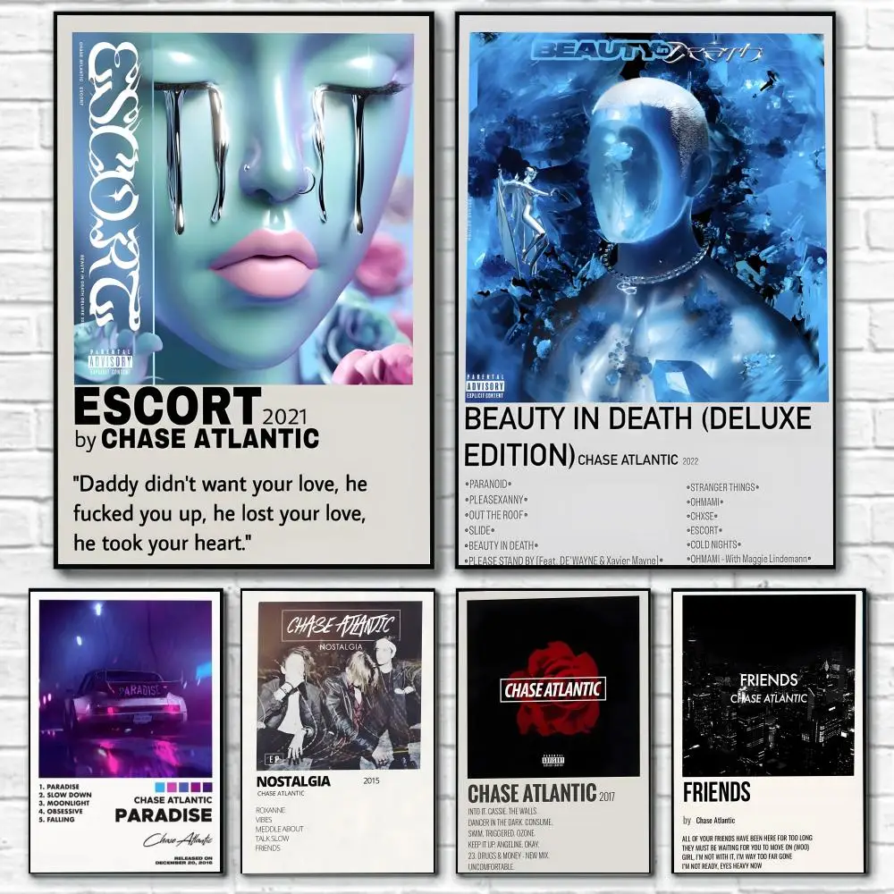Pop Music Group C-Chase Atlantic Poster Room Wall Art Decor Waterproof Stickers For Home Bar Bedroom Decoration