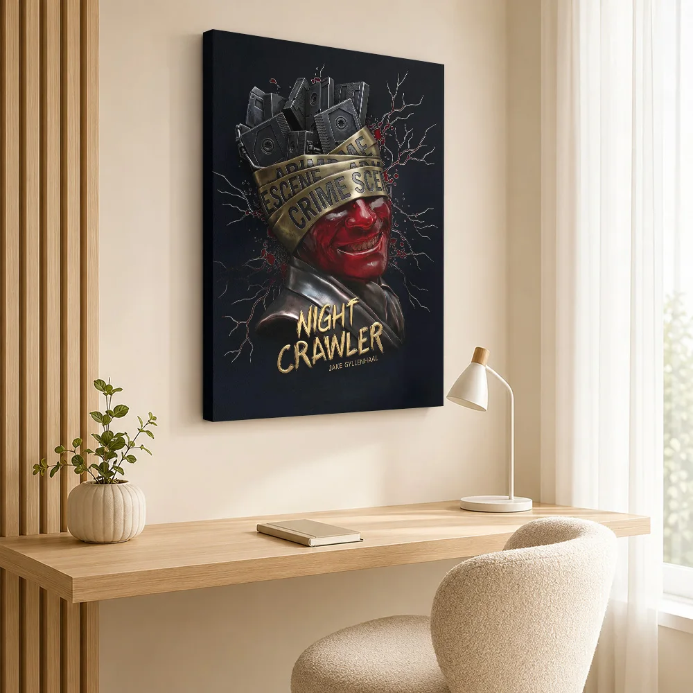 Nightcrawler Movie Canvas Print Poster Personalized Photo Vintage Movie Wall Art for Bedroom Decor Ready to Hang Gift for Fans