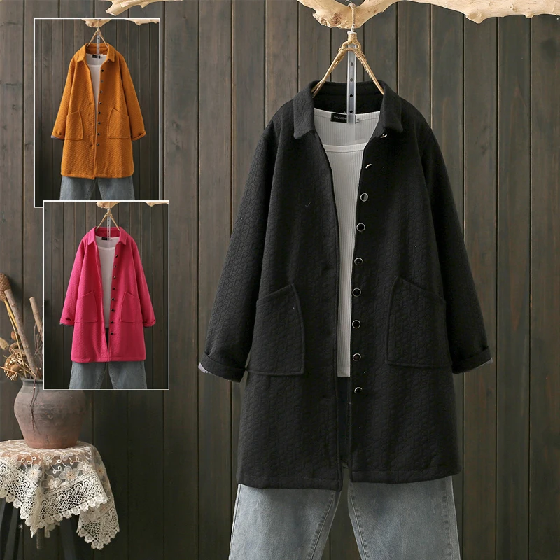 Thickened Autumn Winter Coat for Women Casual Long Style under 200 Pounds Popular Trendy Thin Windbreaker Fashionable  Co...