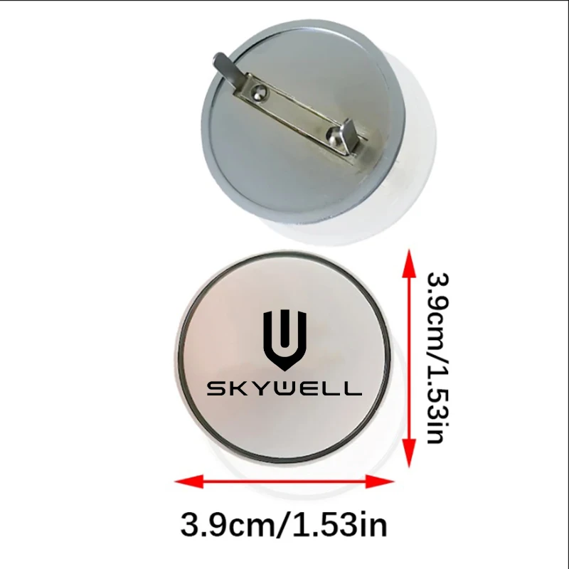 Car Floor Mats Metal Emblem Round Sticker For Skyworth Skywell ET5 Skywell HT-i  2022 2023 2024 Auto Interior Accessory