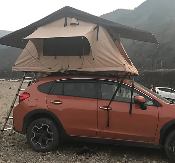 Manufacture Price Waterproof Camping Car Top Roof Tent With Awning For Cars