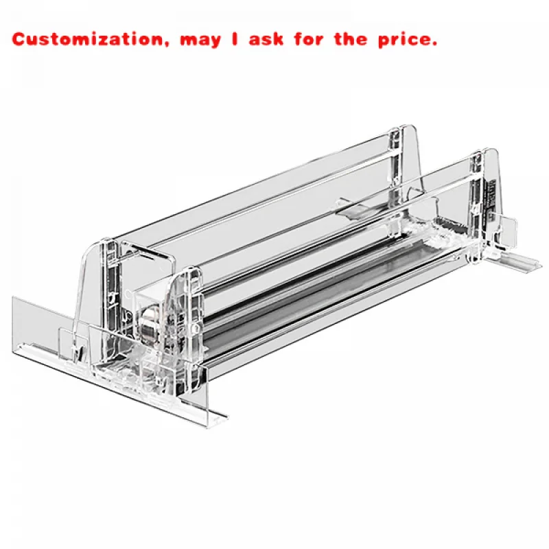 

Изготовленный на заказ. Дисплей для шкафа. Автоматическая регулируемая стойка для упаковки. Магнитный разделитель. Система полок. Толкатель полки.