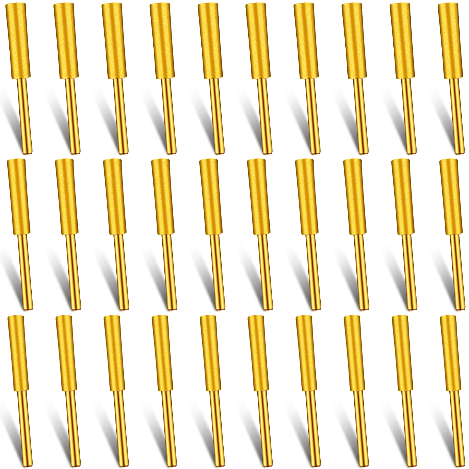 30Pcs Diamond Chainsaw Sharpener with 3 Sizes 4.0/4.8/5.5mm Durable Chainsaw Grinding Bits Kit for Chain Saws Metal Polishing