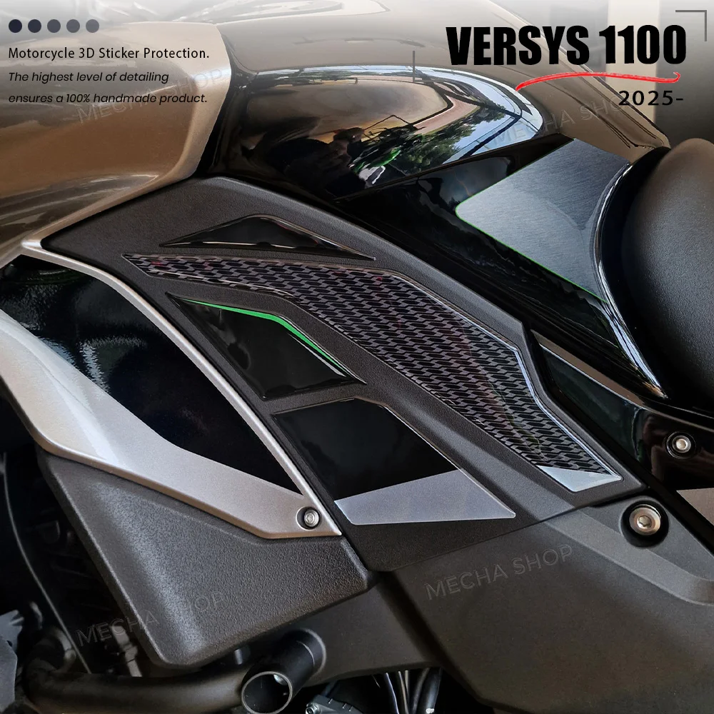 For Kawasaki Versys 1100 VERSYS1100 2025 Waterproof Protective Sticker Motorcycle Guard Stickers 3D Epoxy Resin Sticker