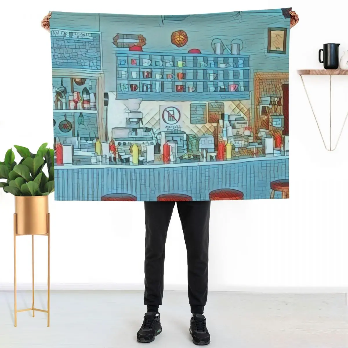The Diner III Throw Blanket Travel Single Vintage Polar Sofa Quilt Beach Blankets