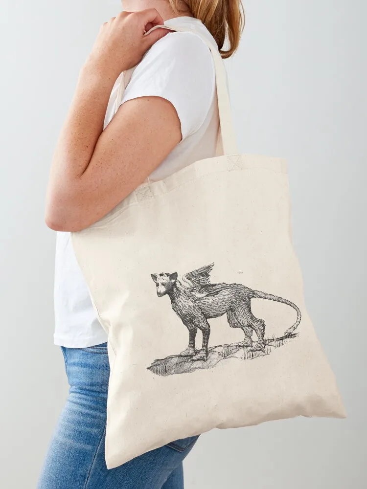 

The Last Guardian - Trico Bestiary Image Tote Bag custom canvas bag hand bags shopping trolley bag custom tote