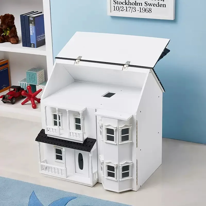 Indoor Furniture Foreign Trade European and American Toy House Luxury  Castle Retro Wooden Furniture House image 3