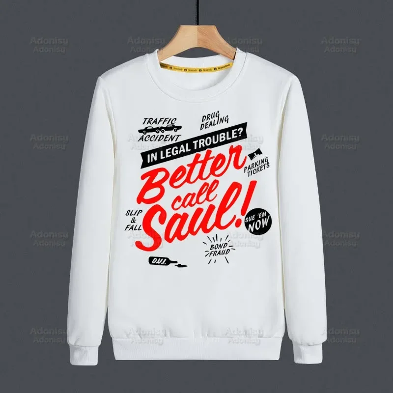 Better Call Saul Hoodies Sweatshirts Men Woman Fashion Autumn Winter Hip Hop TV Series Breaking Hoody Male Casual Tops