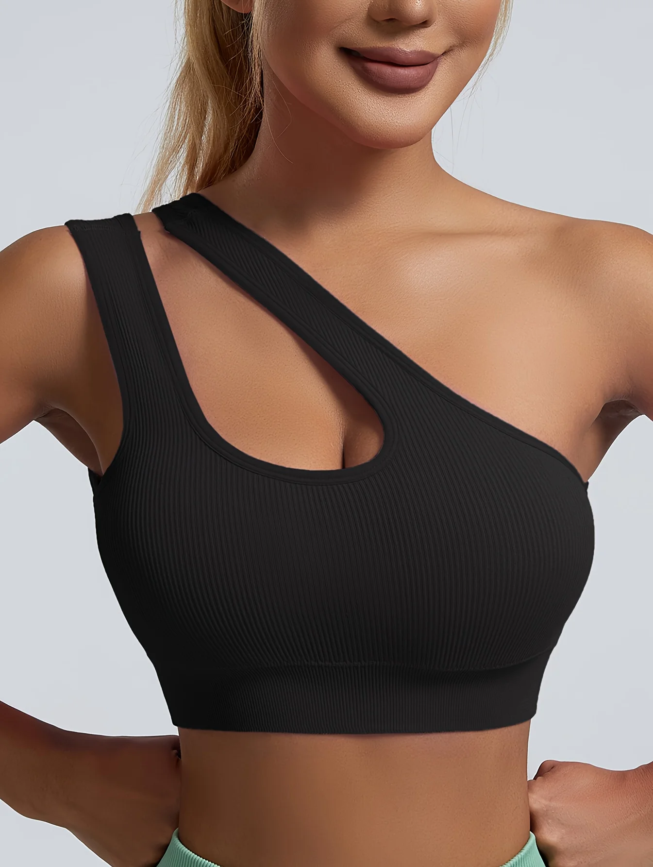 Seamless Backless Yoga Bra, Outer Wear Running Sports Bra, Tight Fitness Workout Bra