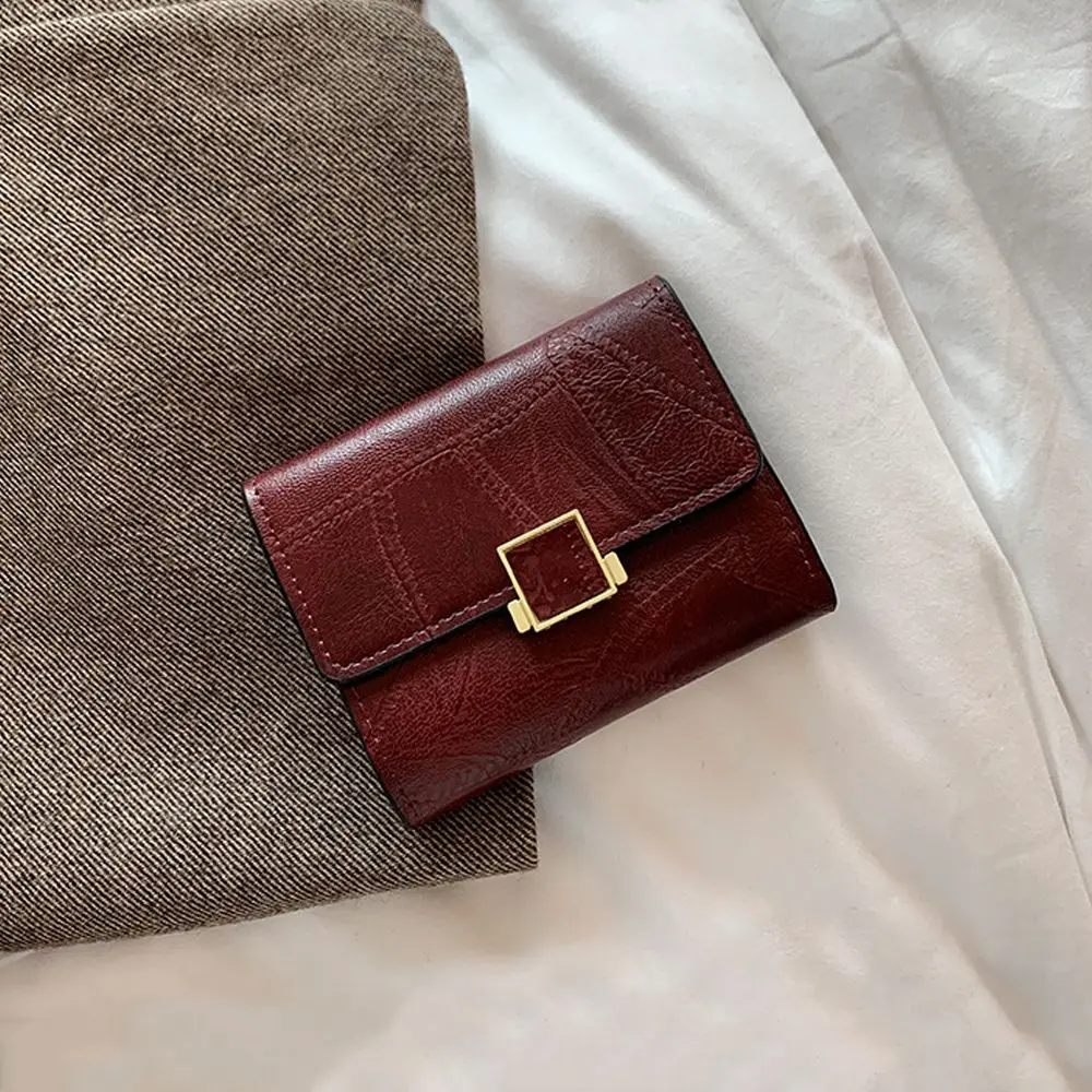 Frauen Brieftasche Vintage kurze Leder kleine Geldbörse Mini weibliche Mode Multi-Card-Karten halter Münz geldbörse multifunktion ale Clutch-Tasche – Detail 7