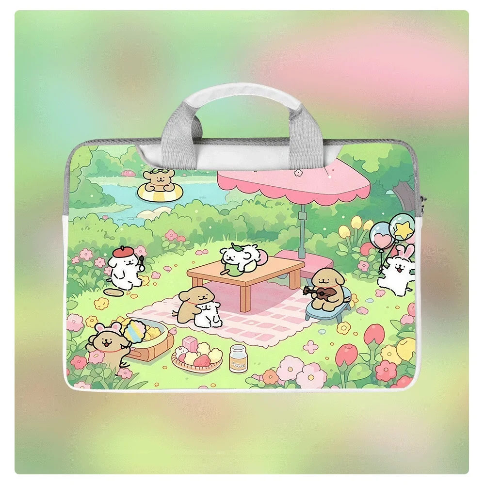

Cute Puppy Laptop Bag,Waterproof Shockproof PU Protector,12-16 Inch Multi-Functional Shoulder Crossbody Handbag for Students