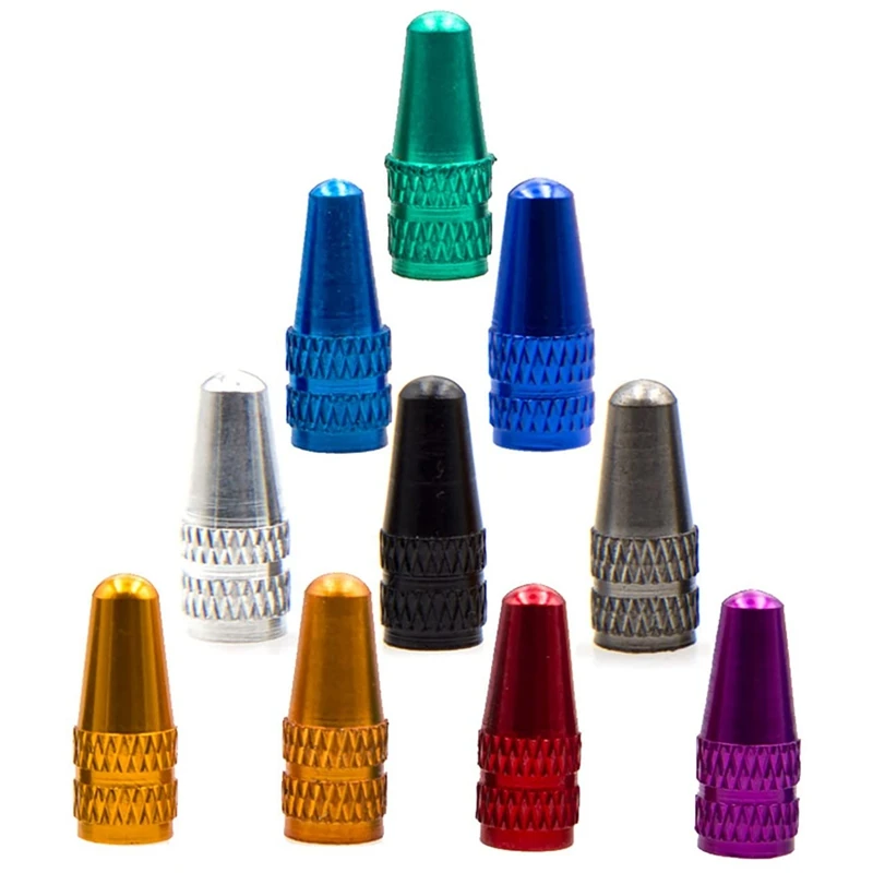 40 Pcs Multi-Color Bike Tire Valve Stem Caps French Style Presta Valve Caps Alloy Bicycle Air Tire Valve Stem Caps