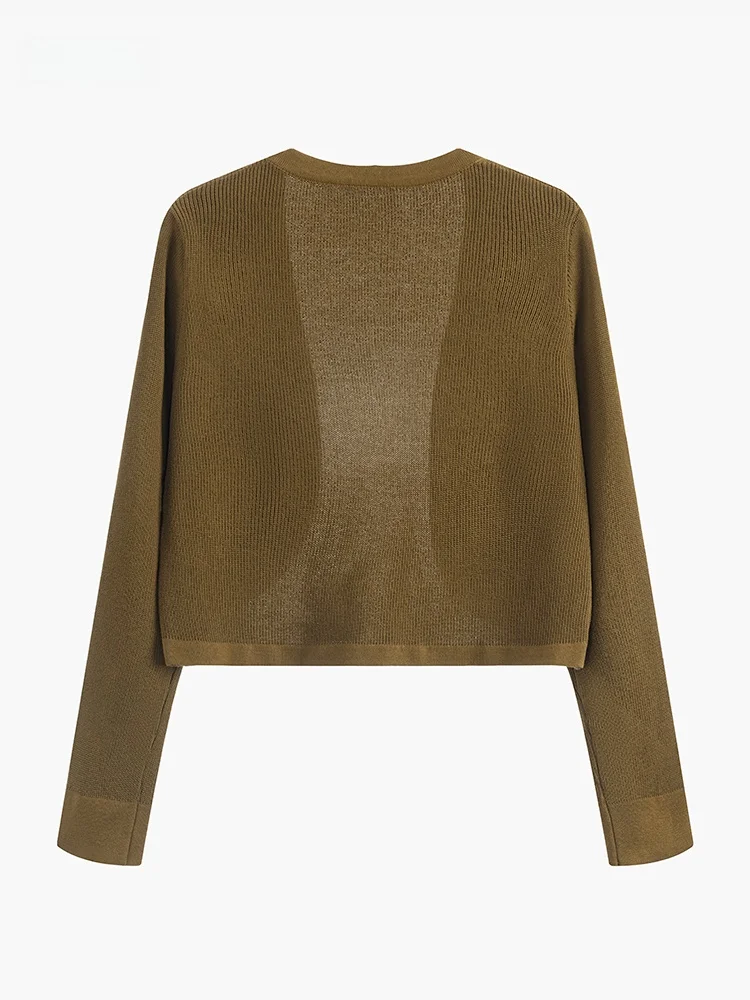 

Women's Knitted Cardigan Spring Autumn ort Sle with Strap Skirt Top Summer Outerwear Small awl V-ne Long Sve