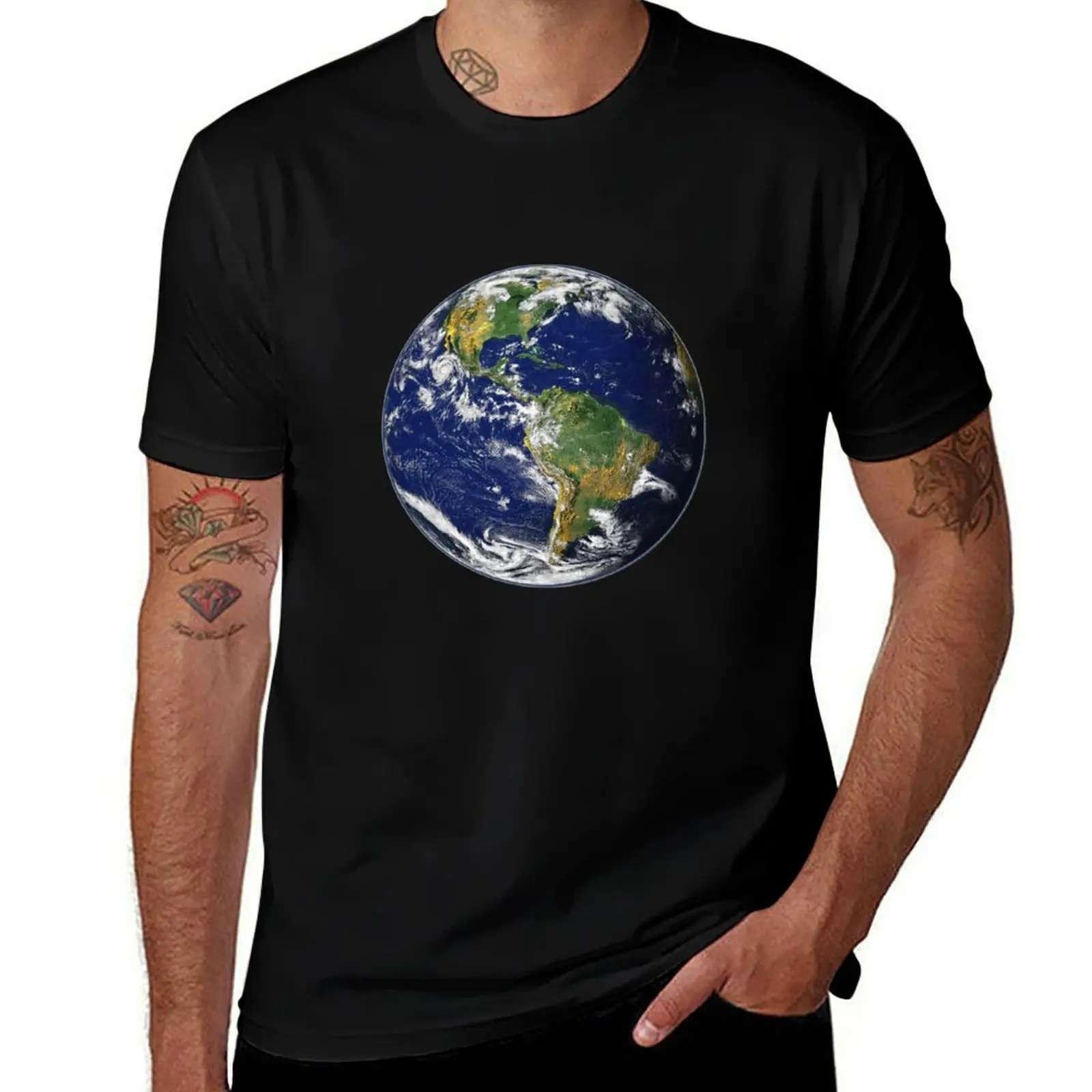 

Earth-Globe T-Shirt t shirts for man cotton man t shirt graphic T-Shirt