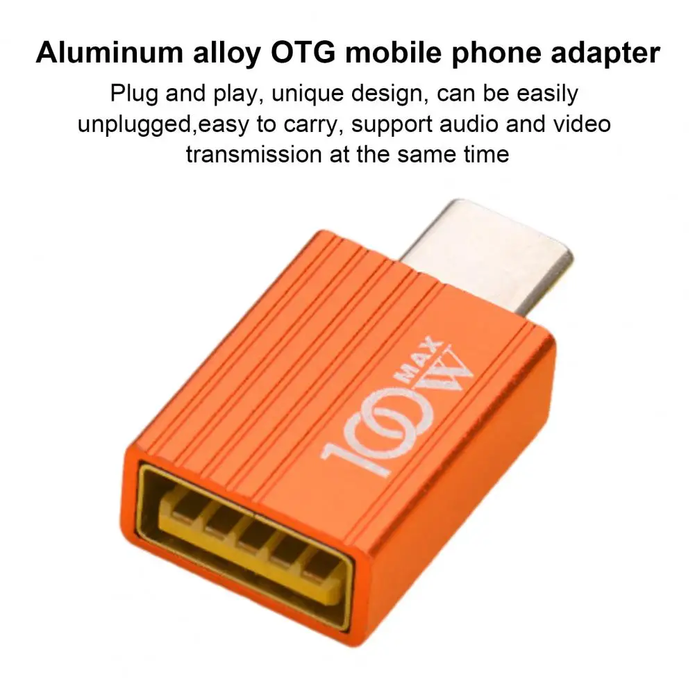 Wear-resistant Audio Adapter Aluminum Alloy Type C to Usb Adapter with Usb-c 3.0 Male Otg A Female Data Connector for Phone Data