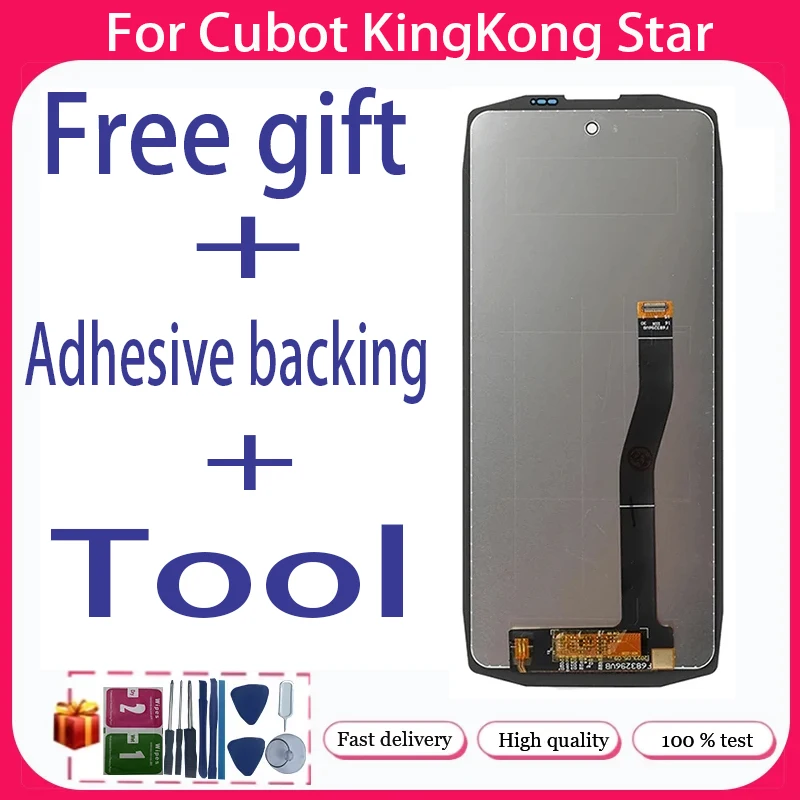 

For Cubot KingKong Star+ LCD Display + Touch Screen+Free adhesive backing+Tool