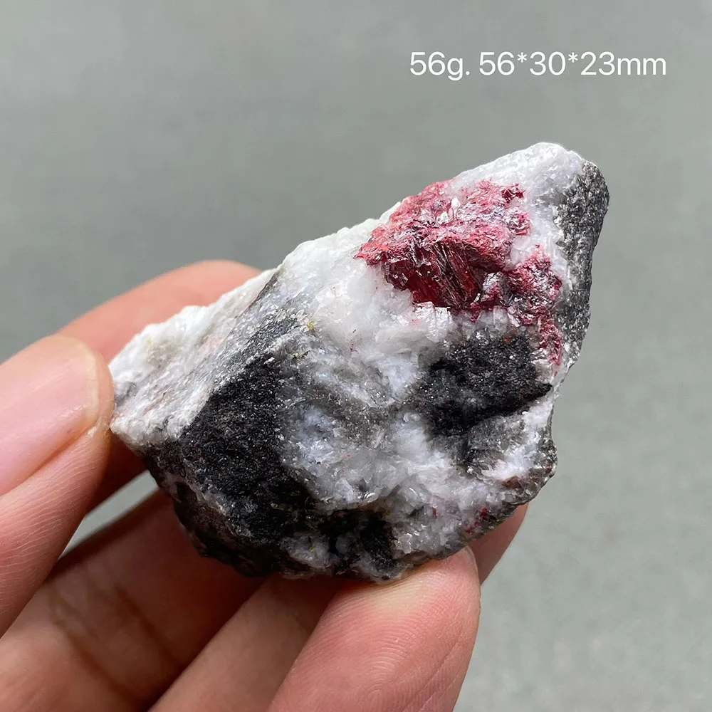 100% Natural Cinnabar Rough Quartz Mineral Specimen As Crystal