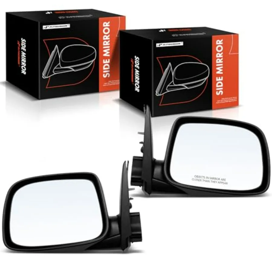 

Power Door Mirror Pair for Chevrolet Colorado 2004-2012 GMC Canyon 2004-2012 - Black Non-Heated Manual Folding Outside Rear Vie
