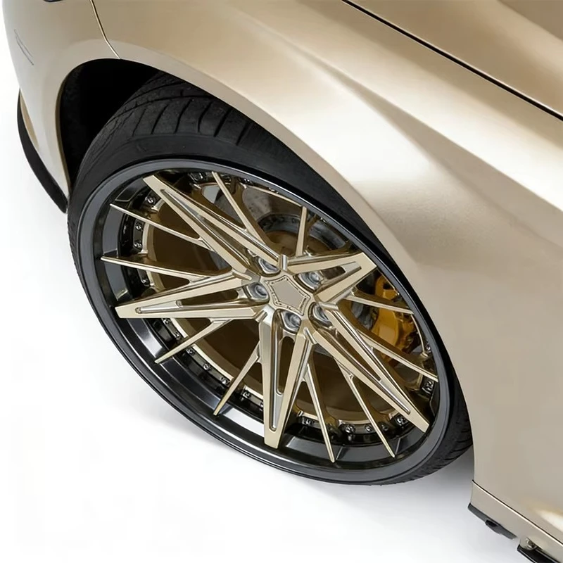 

Custom Gold Passenger Car Wheels 18 19 20 22 Inches Classic 2 Piece Custom Forged Aluminum Wheels Rims for porsche 992 911