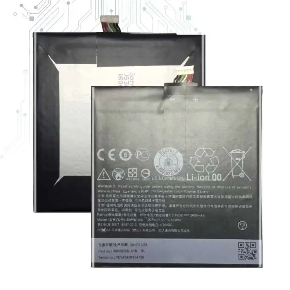 بطارية هاتف محمول موثوقة بقدرة 2600 مللي أمبير في الساعة لهاتف HTC Desire 820، 820 EYE D820u، 820Q