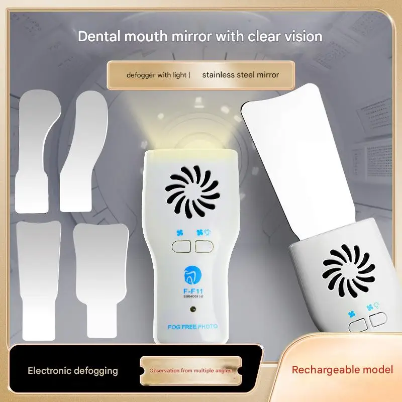 Dental anti-fog reflector orthodontic with light oral photography double-sided blower anti-fog stainless steel reflector tools