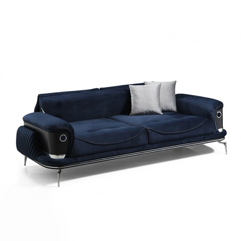Fabric leisure living room sofa light luxury metal upholstered furniture