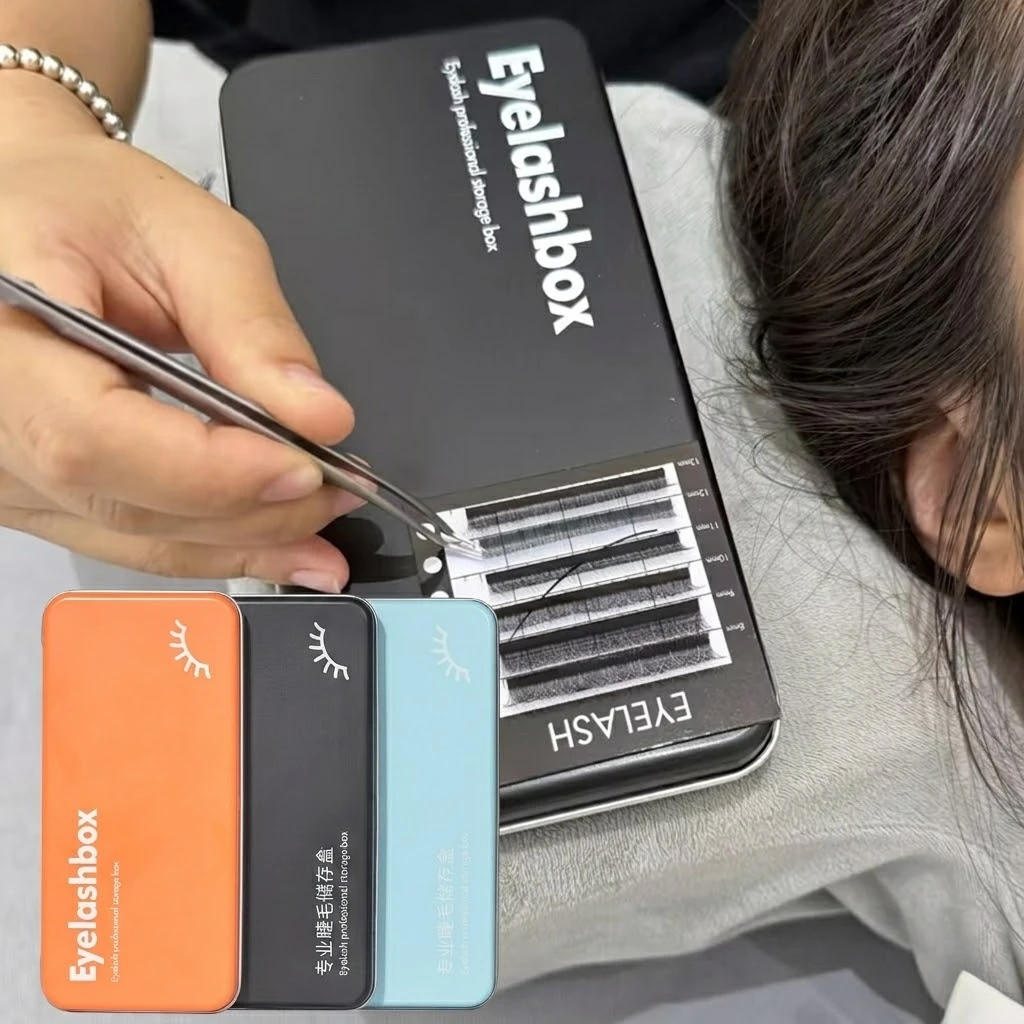 Magnetische Aufbewahrungsbox für Wimpernverlängerungen für Damen, professioneller Wimpern-Organizer mit magnetischer Display-Palette, Make-up-Tool – Detail 1